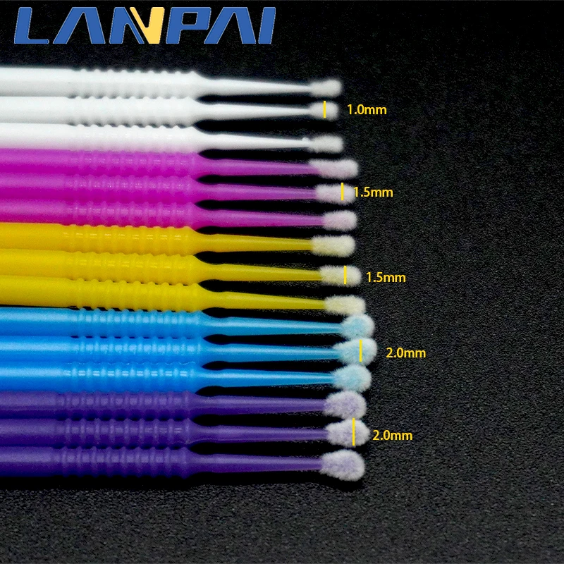 100PcsBottleDentalDisposableMicroApplicatorBrushBendable