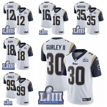 Мужская одежда в стиле Лос-Анжелес, Аарон, Дональд, Тодд, гурли, Купер, купп, Джаред, Гофф, Брэндин, Кук, С. Дж. Anderson Rams Super Bowl LIII Bound jersey