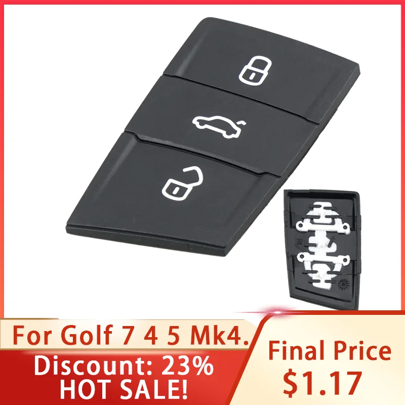 3 Buttons Rubber Flip Remote Car Key Pad/ Shell Case for VW Volkswagen Golf 7 4 5 Mk4 6 MK7 Skoda Octavia A7 Seat Leon | Автомобили и