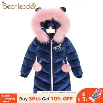 

Bear Leader Kids Winter Coats New Winter Girls Young Jackets Fashion Parkas Coats Long Suits Warm Outfits Soft Children Clothing