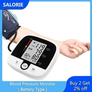 

Battery Type Blood Pressure Monitor Electric Arm Automatic Digital Heart Rate PR Tonometer Sphygmomanometer Health Care