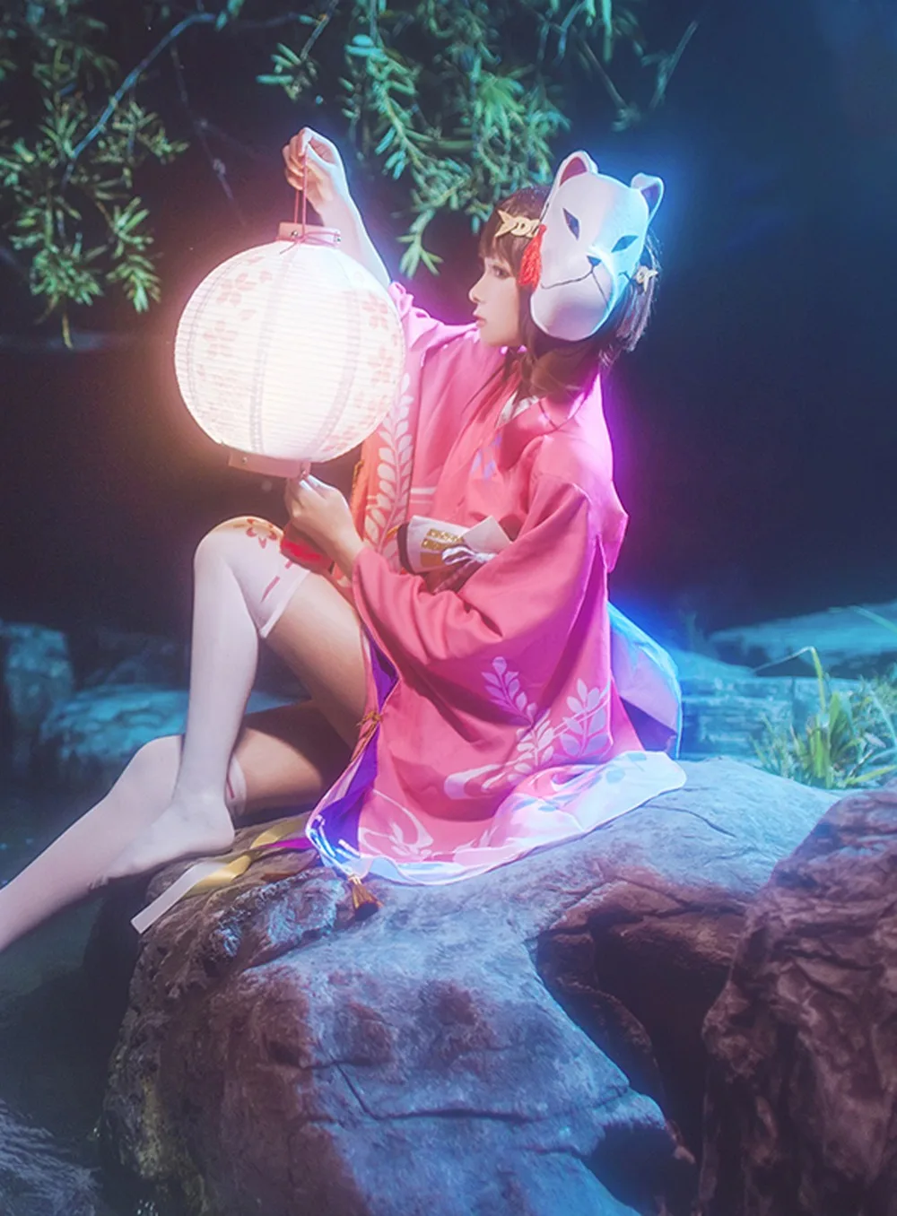 LIVA_GIRL_2018_New_Anime_Game_Onmyoji_Kagura_Cosplay_Summer_New_Skin_Sakura_Kimono_Gold_Fish (2)