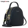 Big Capacity 3 Layer Women Backpack Fashion Small Backpack Ladies Shoulder Crossbody Bag Soft Leather Female Mini Bolsa ► Photo 1/6