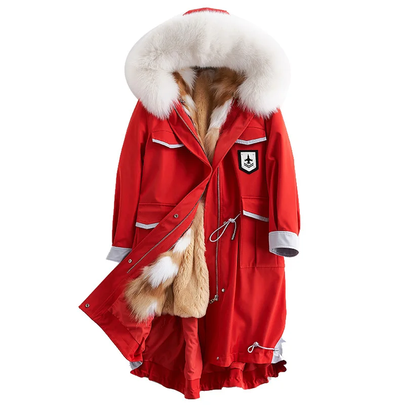 

2020 New Break Code Length Fund Overknee Red Nick Overcoat Heavy Seta Lead Keep Warm Send Overcome