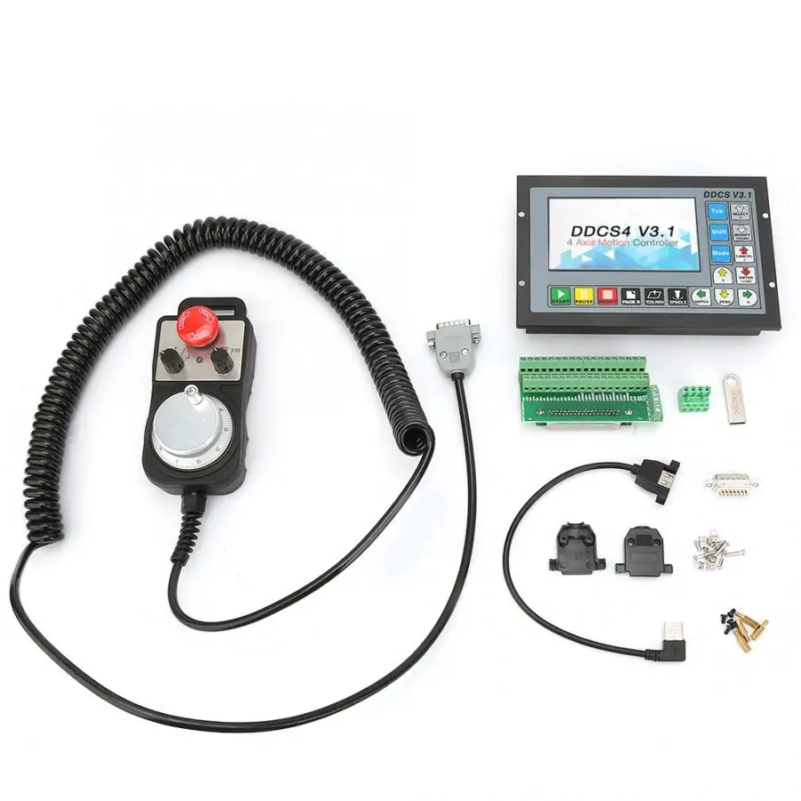 

CNC Controller DDCSV3.1 4 Axle Off-Line Controller with Emergency Stop Function Handwheel Kit Machine Control