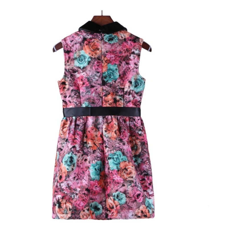 Korean Style Autumn Women Fashion Ladies Vintage princess dress Sleeveless Dresses Woman Party Femme 2019 NEW QH02
