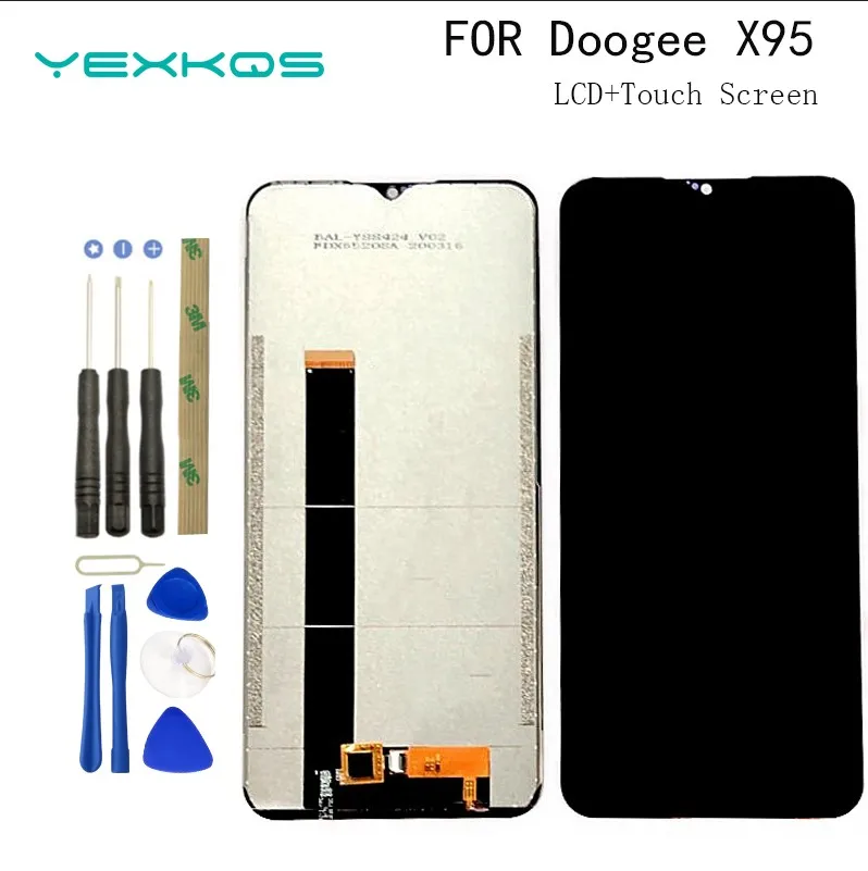 ЖК-дисплей 6 52 ''Для Doogee X95 100% дюйма сенсорный экран дигитайзер ремонтные