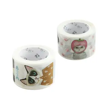 

2 Rolls Cute Cat Decorative Tape Washi Masking Tape Scrapbooking DIY Crafts Gift Wrapping (Random Pattern)