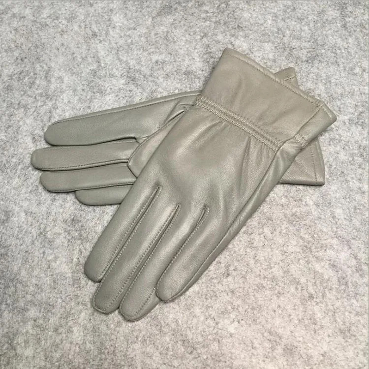 Элегантные женские Натуральная овечья кожа перчатки зимние теплые настоящие кожаные перчатки надежный драйвер уличные многофункциональные кожаные рукавицы - Цвет: color 10