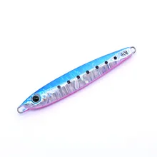 CASTFUN Slow Jig Casting Jig 10g 20g 30g 40g 60g 1pc Artificial Bait Fishing Jigging Metal Jig Fishing Lure Glow