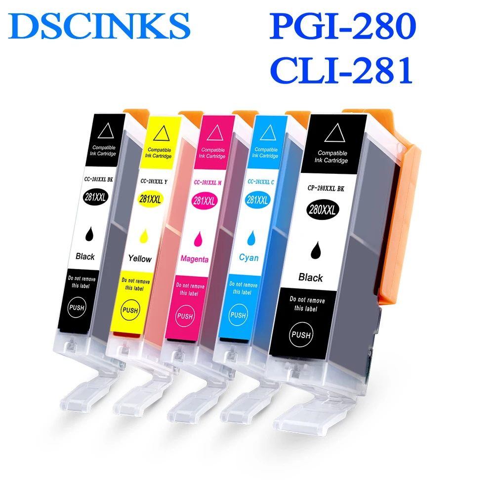 PGI-280 PGI280 XXL CLI-281 XXL Ink for Canon PIXMA TS6120 TS6220 TS8120 TS9120 