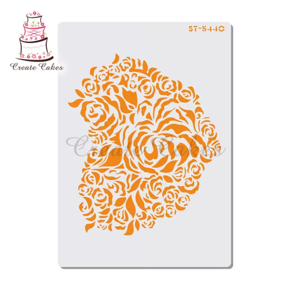 

Heart Flower Stencil For Walls Painting Scrapbooking Stamp Album Decorative Embossing DIY Craft Paper Card Flower Template