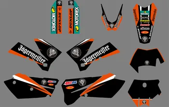 

Motorcycle Free custom Graphics & Backgrounds DECALS STICKERS For KTM 125 200 250 300 350 400 450 525 EXC XC MXC 2005 2006 2007