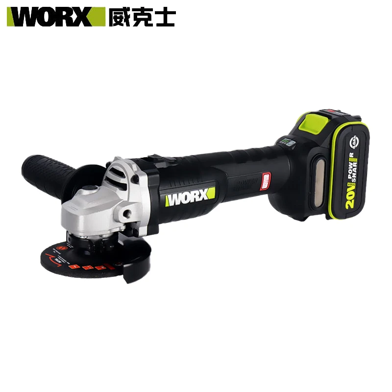 WORX Brushless Angle Grinder 20V 4Ah WU808 Rechargeable Power Share Platform Battery Multi-function Polishing Cutting | Инструменты