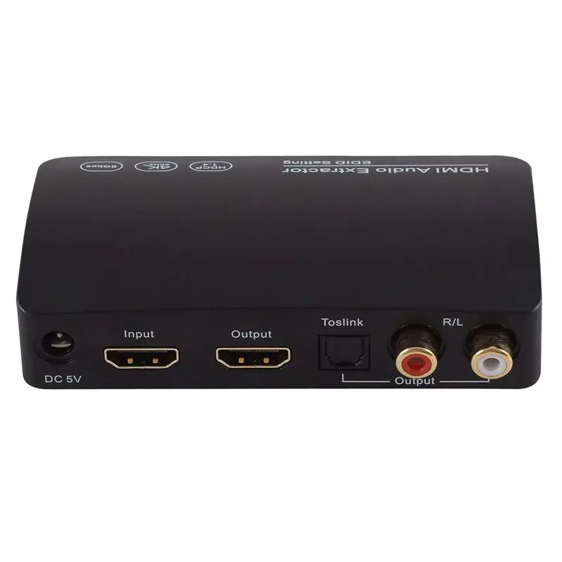 FULL-4K x 2K 3D HDMI к HDMI Оптический SPDIF+ 3,5 мм стерео аудио экстрактор конвертер для Blue-ray ПК ноутбук Xbox One HDTV