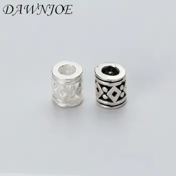 

925 Sterling Silver 5*5*5.5mm Hole 2.2mm Cylinder Spacer Connector Beads Manual DIY Making Bracelet Jewelry Supplies Finding