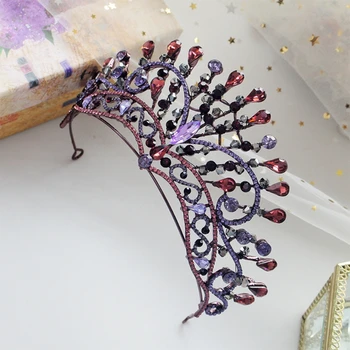 

Vintage Baroque Queen Tiara Wedding Crown Bridal Diadem Crystal Rhinestone Jewel A2UA