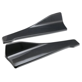 

2 x Universal Car Rear Side Skirt Moulding Splitters Rocker Wings Black