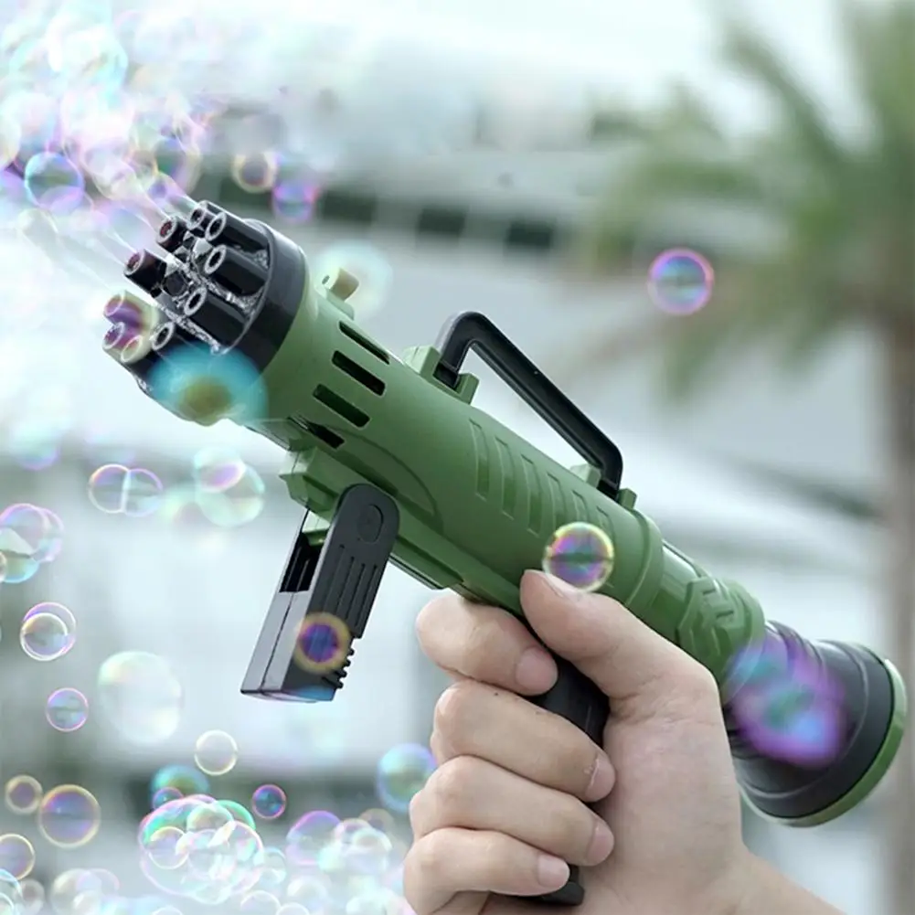 New Bubble Gun Toy Automatic Gatling Machine Kids Outdoor/party/bath Summer Soap Water Electric Blaster | Игрушки и хобби