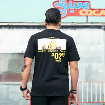 

Fat T-shirt Short Sleeve Wide Loose Summer Fat Big Size Men's Plus-sized Lard-Bucket Fat Half Sleeve T-shirt 200 Jin