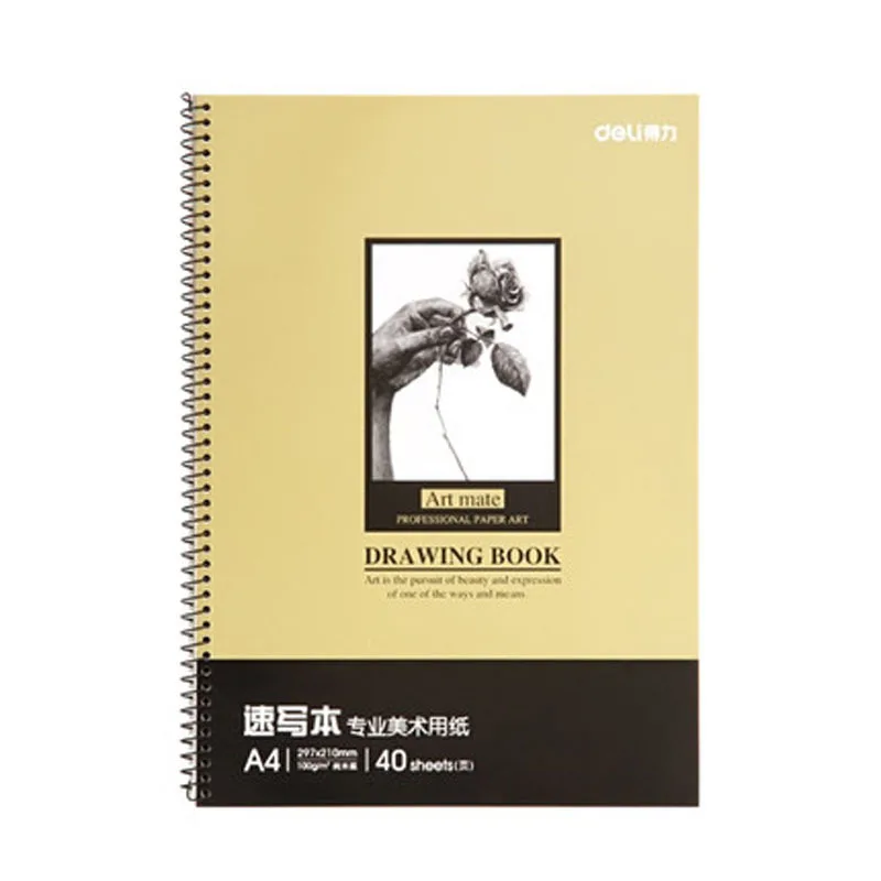 Deli Sketch Book 7696 Sketch Painting Book A4 Fine Art Paper 297X210 Size Spiral NoteboY