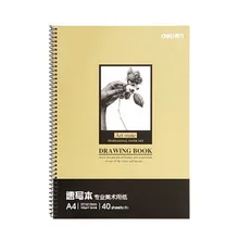Deli эскиз книга 7696 эскиз живопись Книга A4 художественная бумага 297X210 Размер Спираль NoteboY