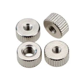 

2pcs M2 M2.5 M3 M4 hand screw nuts straight line knurled computer CPU water cooling nickel plated nut white color