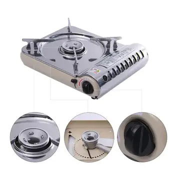 

Ultra-Thin Portable Gas Stove Home Stainless Steel Outdoor Picnic Camping Portable Gas Stove Butane Furnace