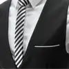 Vests Men V Neck Sleeveless Button Pocket Blazer Suit Fashion Waistcoat 2