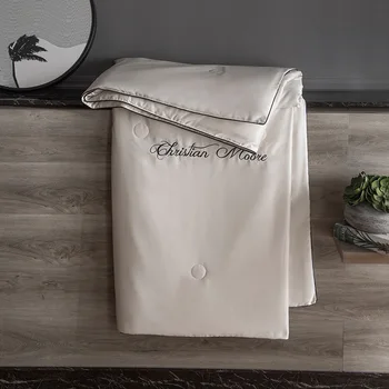 

2020 Beige Summer comforter solid air conditioning blanket soft wash polyester patchword 150*200cm 200*230cm grey home bedding