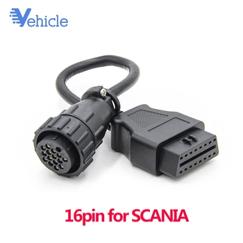 

Car tool car diagnostic equipment 16pin for SCANIA to OBD2 16pin to connect compatible TCS Diagnostic tools