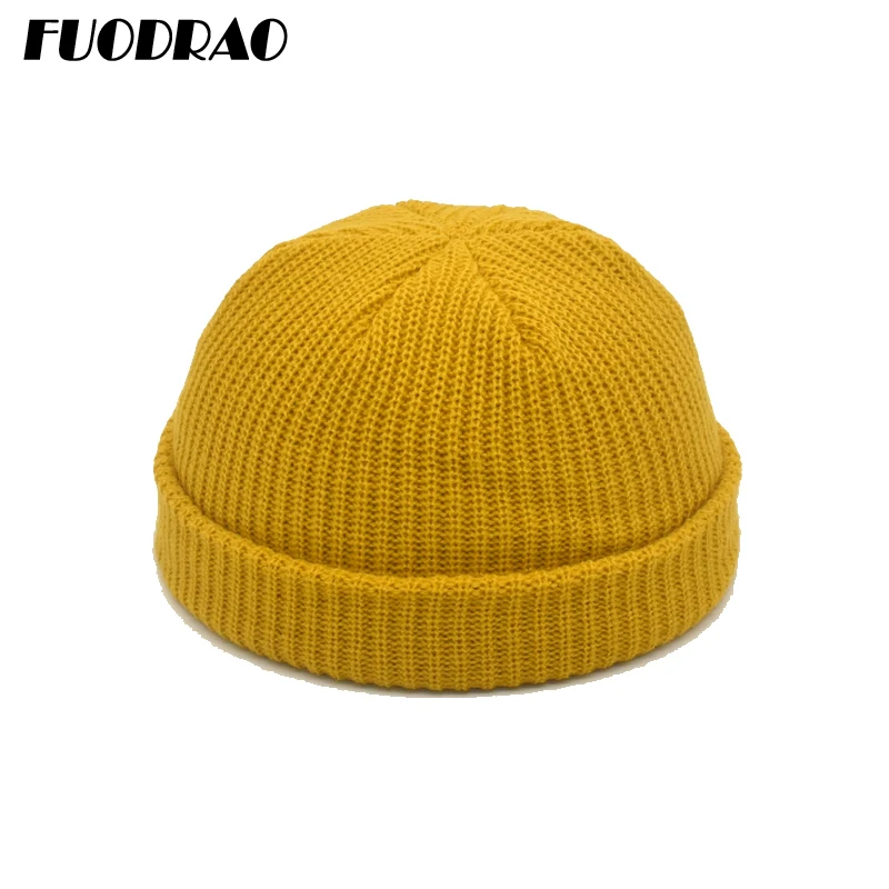 

FUODRAO Winter Unisex Hat Knitted Hat Ladies Bone Breathable Men's Gorras Hat Warm Solid Color Ladies Beanie Hat Z1