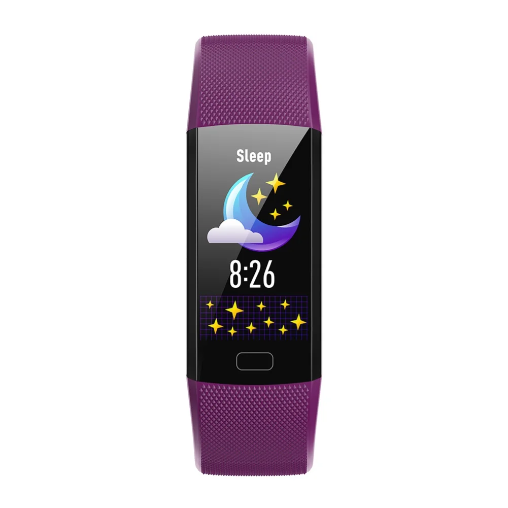 Y10 водонепроницаемый браслет ECG PPG монитор HRV Смарт-часы спортивные фитнес-Пульс кровяное давление браслет IP68 водонепроницаемый - Цвет: Фиолетовый