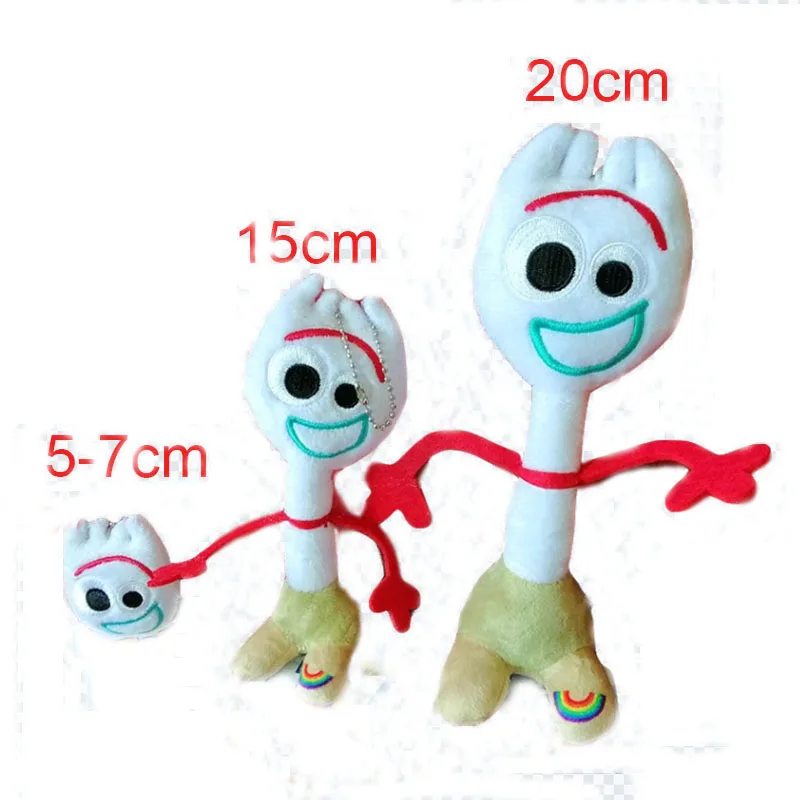 Movie Toy Story 4 Forky Soft Stuffed Doll Cartoon Mini Cute Plush Toys Key Chain Bag Accessories Car Keychain Christmas Gift