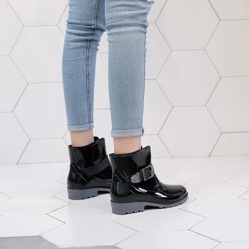 

C5 Spring And Autumn Rain Boots Rain Boots Women's Adult Rain Shoes-Style Rubber Shoes Tube Women's Shoe Cover Waterproof Anti-s