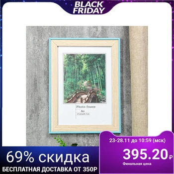 

Photo frame plastic A4 format "Bleached oak with blue border" 34.3x25.6x1.2 cm 4780958