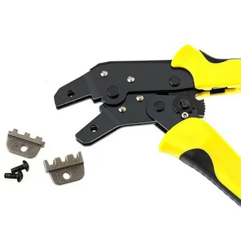 

Multi-Functional Ratchet Crimping Tool 26-10 AWG Terminals Pliers Parts Set Kit