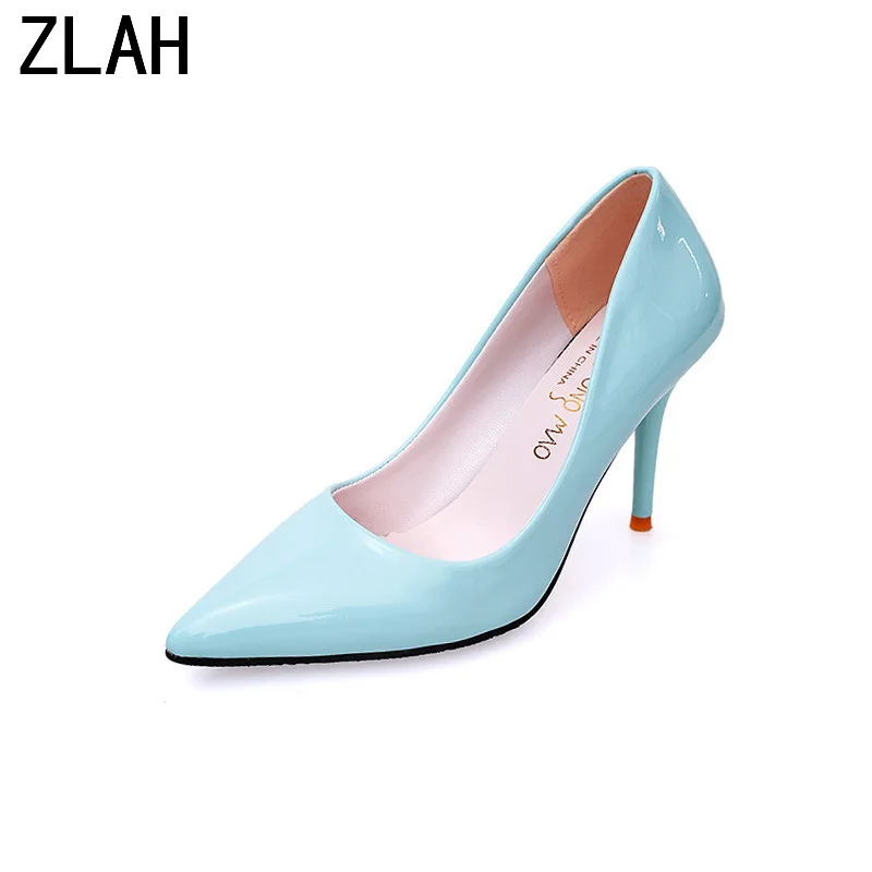 Новинка модная женская обувь туфли-лодочки с острым носком модельные туфли из