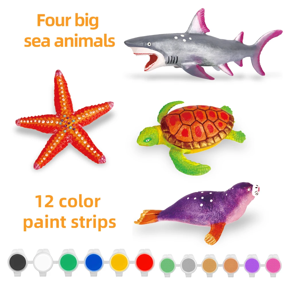 Marine Animals Drawing Set Paint Your Own Animal Art Paint Daubers for  Toddler Preschool Kindergarten for Kids Ages 3 Years & up _ - AliExpress  Mobile
