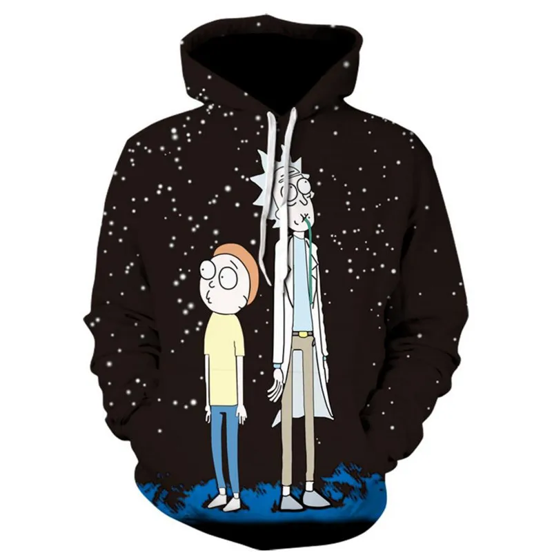 Rick Morty hoodies Sweatshirt Anime Cosplay Costume Men 3D Jacket Hooded Top New