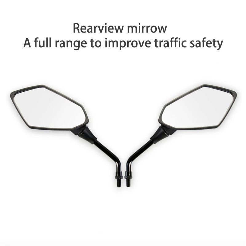 2Pcs/Pair Motorcycle Rearview Mirror Scooter Motocross Rearview Mirrors Electrombile Back Side Convex Mirror 8/10mm Carbon Fiber