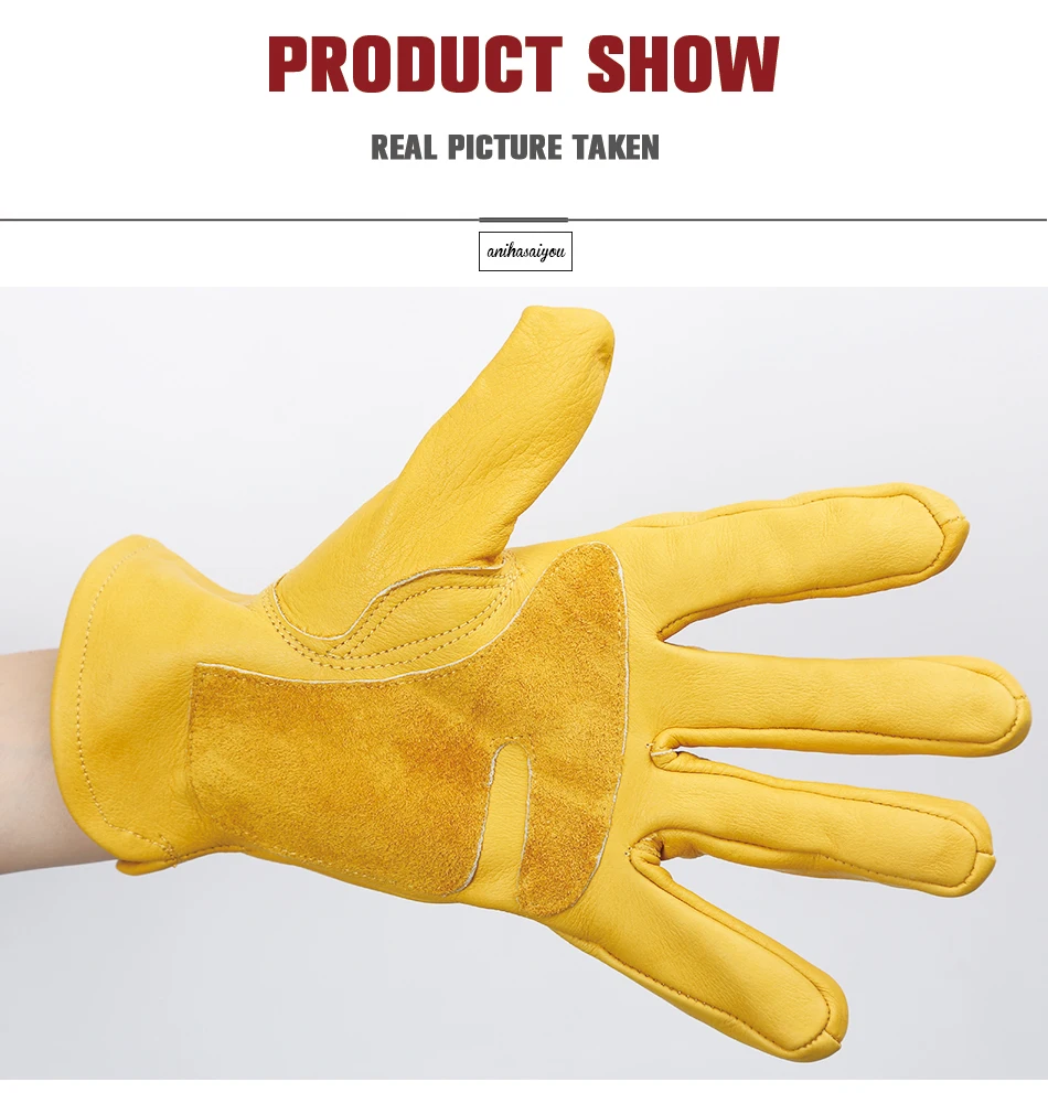 Printing Cowhide gloves male winter,Harley riding motorcycle gloves leather men's,wear and cashmere men's leather gloves-NP06