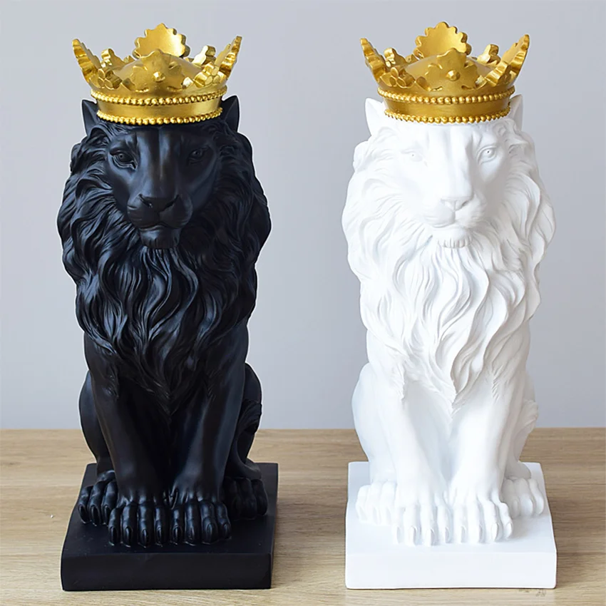 

Lion Statues For Decoration Lion Statue Nordic Resin Figurine/Sculpture Model Animal Abstract Nordic Decoration Home