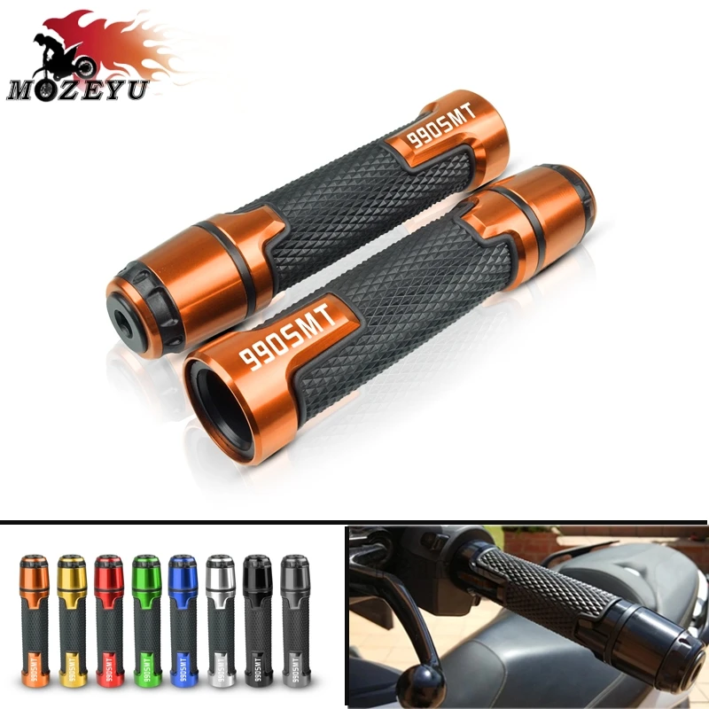 Для KTM 990SMT 7/8 ''22mm CNC Универсальный Ручки Мотоцикл рукоятка и заканчивается грипса на руль 990 SMT 2009 2010 2011 2012 2013 smt