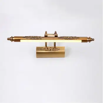 

Retro Cosmetic Mirror Lamp 500mm 8W LED European Makeup Light Vanity Bathroom Wall Lights Bronze Cabinet Lighting Decoration AC