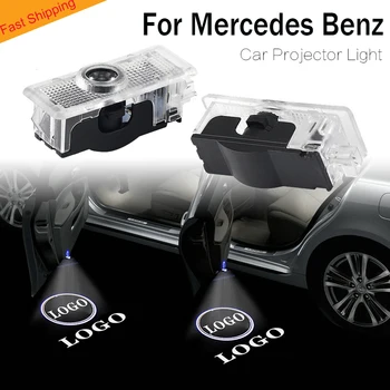 

For car logo projector light LED door lights welcome lamp for Mercedes Benz AMG CLA c218 w218 a207 car lighting Ghost Shadow