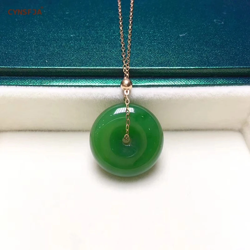 CYNSFJA реальные редких Сертифицированный(Hetian) нефрита Jade Jasper амулет, пряжки и Нефритовой подвеской Высокое качество 18K золото Цепочки и ожерелья лучший подарок