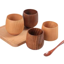 1PCS Wooden Big Belly Cups Handmade Natural Spruce Wood Cups Beer Tea Coffee Milk Water Cup Kitchen Bar Drinkware Dropshipping