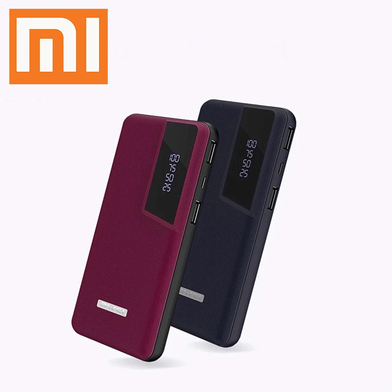 Xiao mi power Bank бизнес портативное зарядное устройство Dual USB mi power bank QC3.0 Внешняя батарея Leatherwear купить 2 получить скидку 10% Прямая поставка