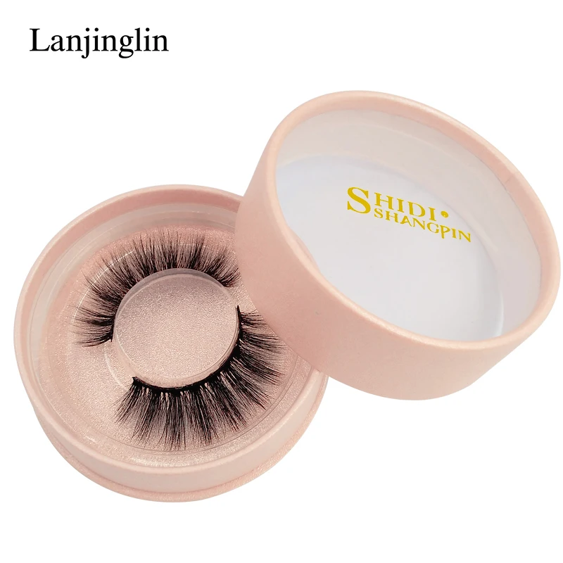 LANJINGLIN, 1 пара, натуральные накладные ресницы, длинные ресницы для наращивания, макияж, 3d, норковые ресницы ручной работы, поддельный комплект для ресниц